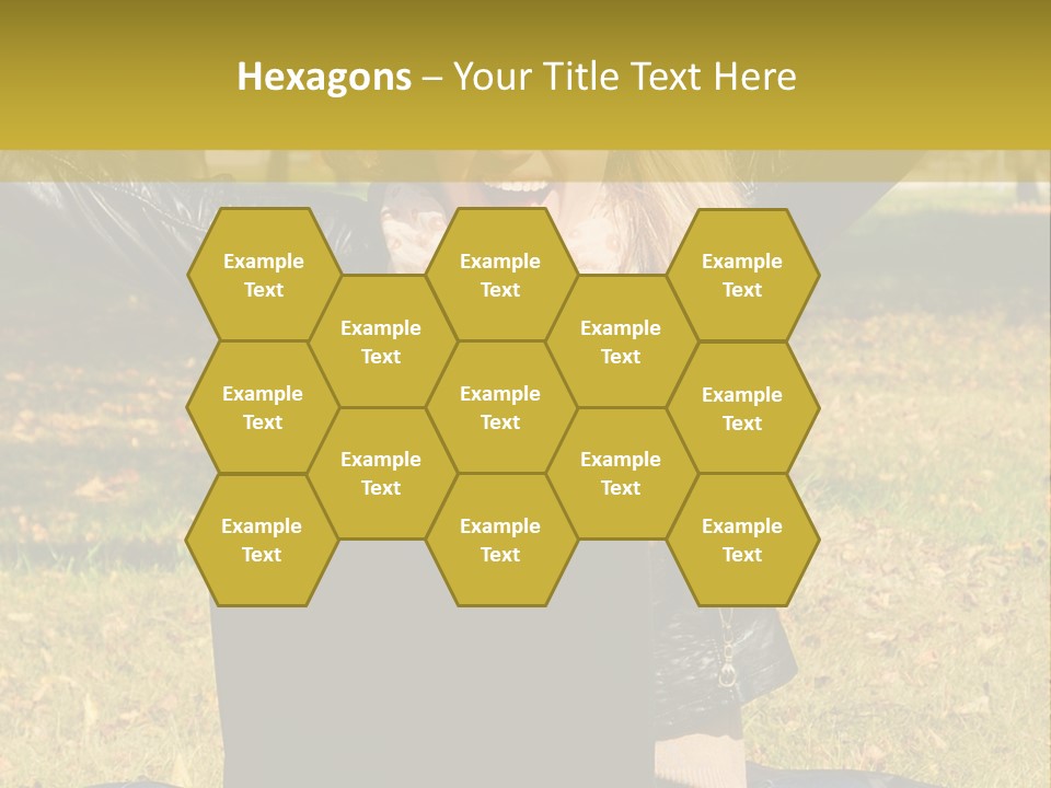 A Woman Sitting In The Grass With Her Laptop PowerPoint Template