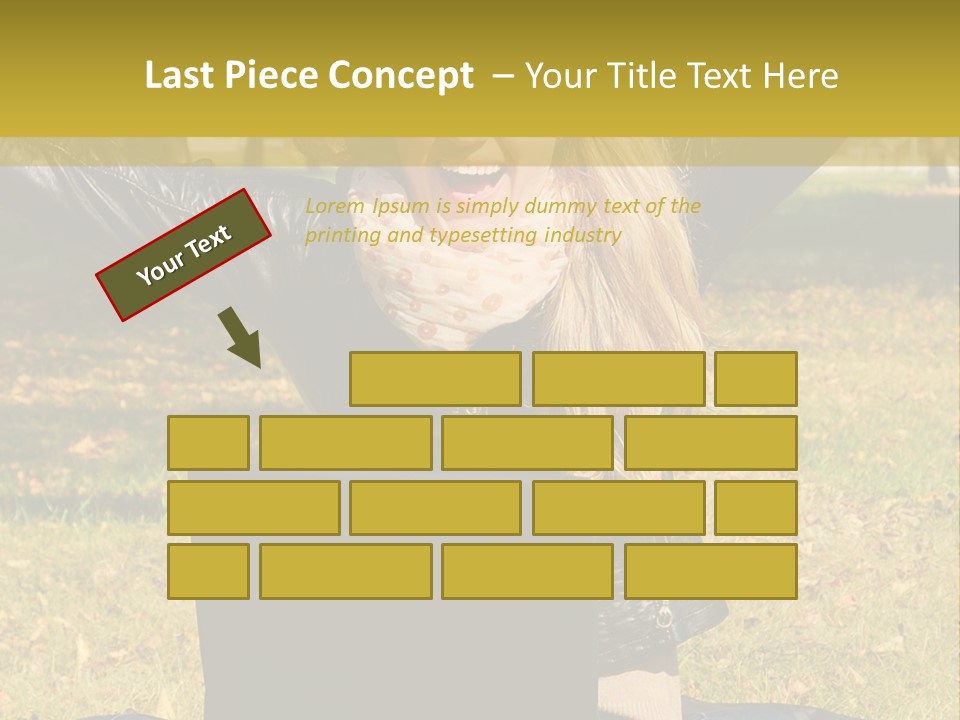 A Woman Sitting In The Grass With Her Laptop PowerPoint Template