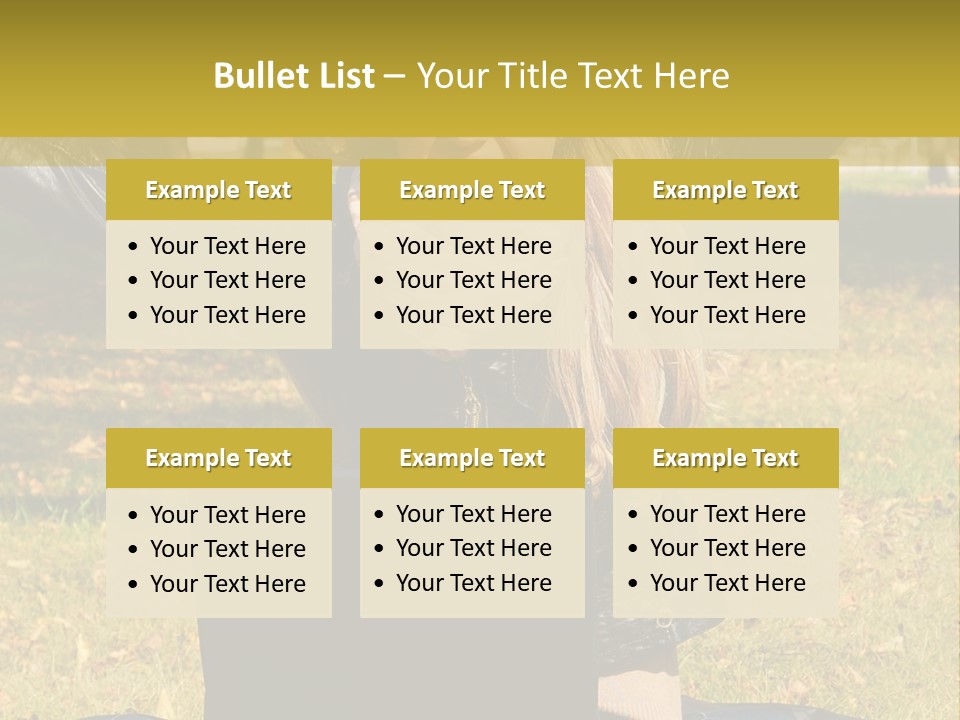 A Woman Sitting In The Grass With Her Laptop PowerPoint Template