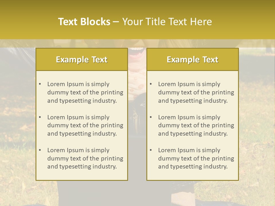 A Woman Sitting In The Grass With Her Laptop PowerPoint Template
