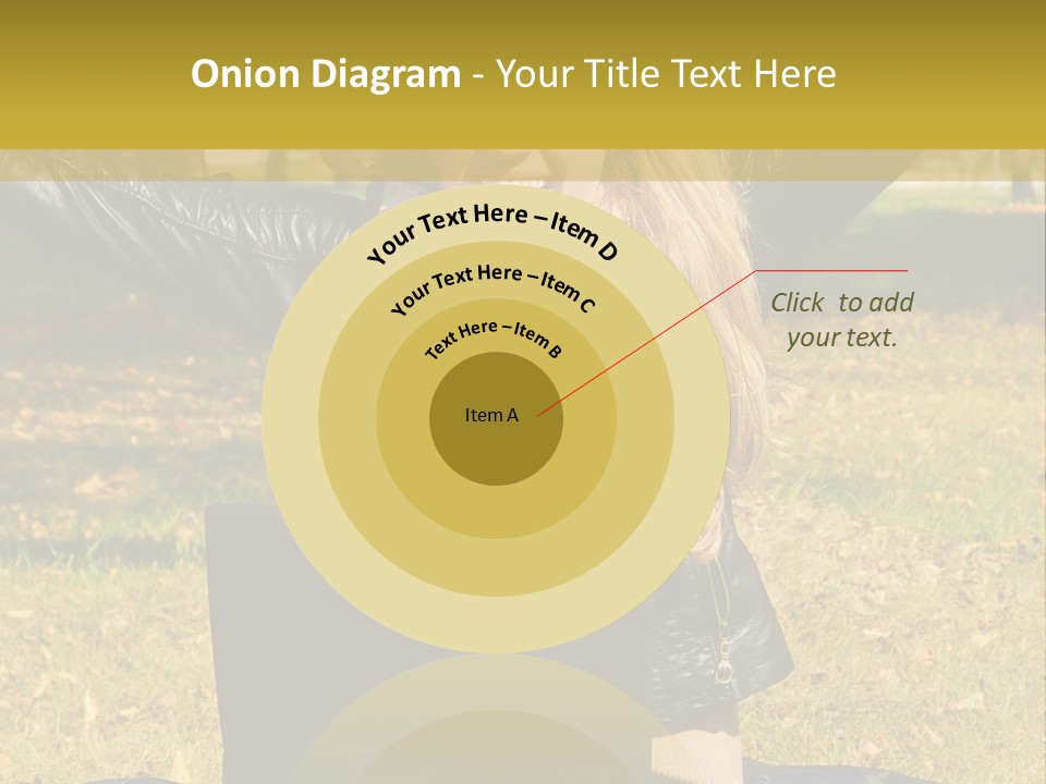 A Woman Sitting In The Grass With Her Laptop PowerPoint Template