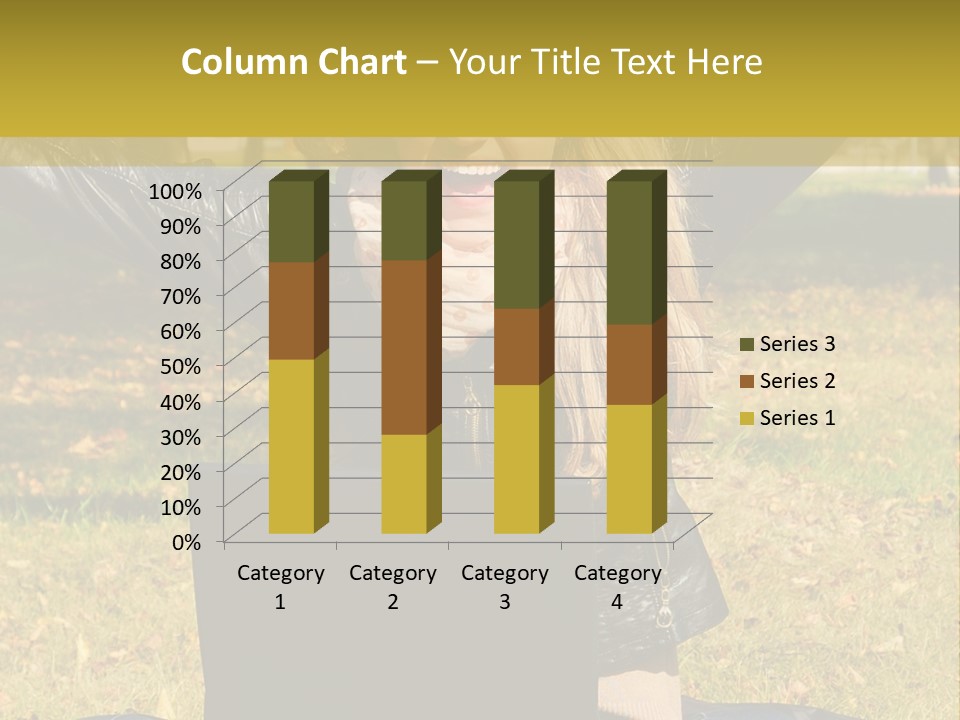 A Woman Sitting In The Grass With Her Laptop PowerPoint Template