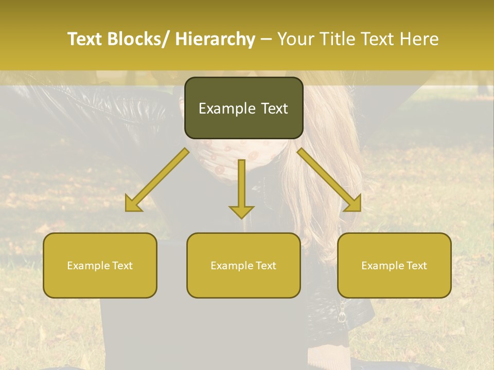 A Woman Sitting In The Grass With Her Laptop PowerPoint Template
