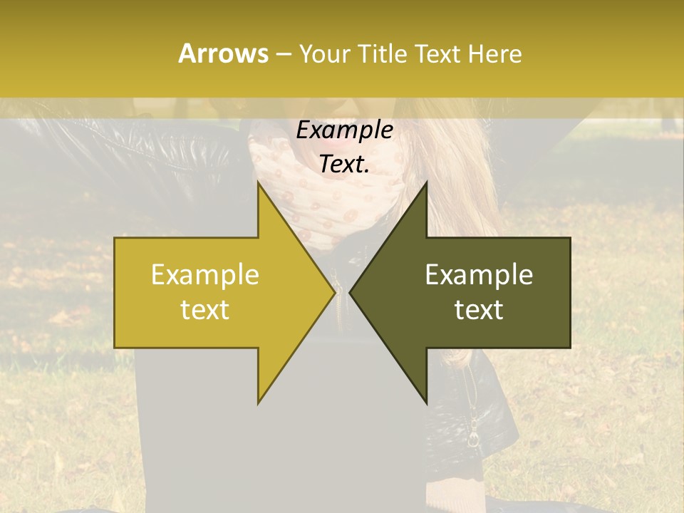 A Woman Sitting In The Grass With Her Laptop PowerPoint Template