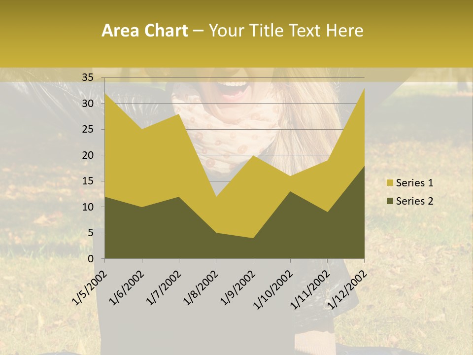 A Woman Sitting In The Grass With Her Laptop PowerPoint Template