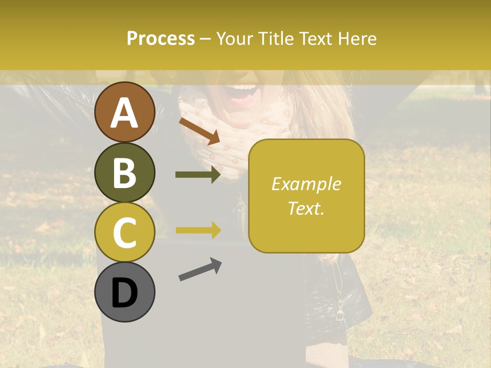 A Woman Sitting In The Grass With Her Laptop PowerPoint Template