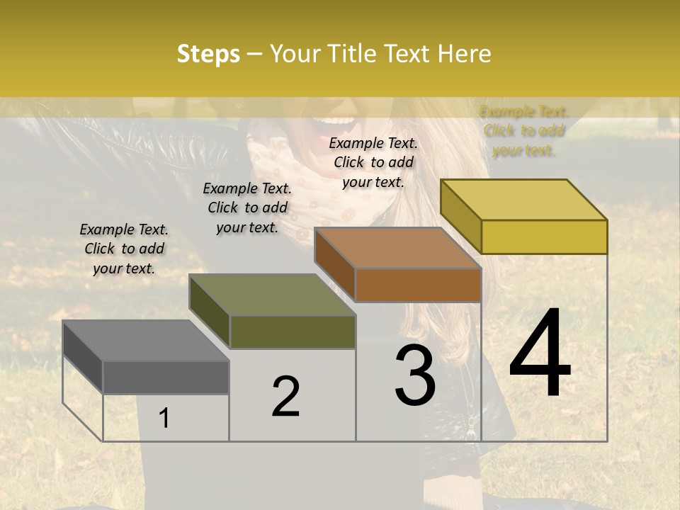 A Woman Sitting In The Grass With Her Laptop PowerPoint Template