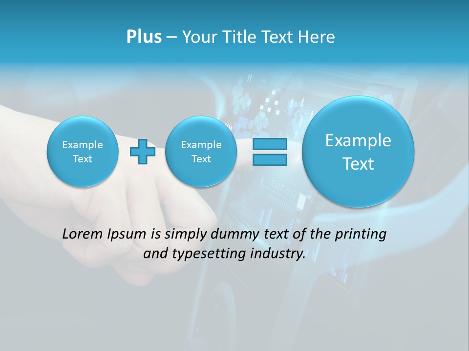 A Person Touching A Touch Screen In A Car PowerPoint Template