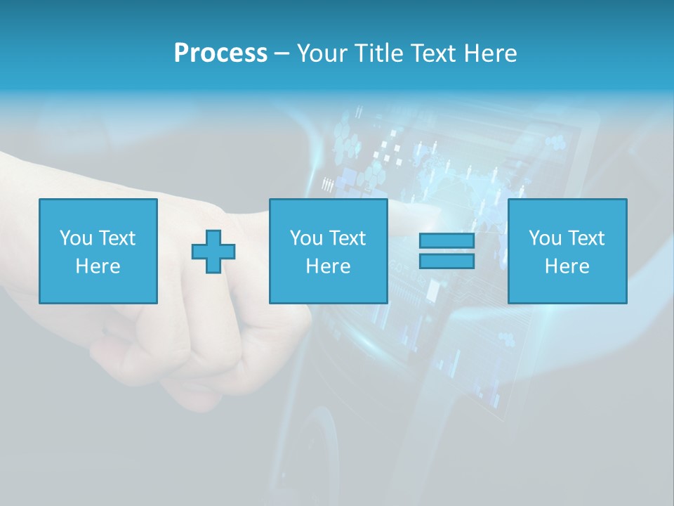 A Person Touching A Touch Screen In A Car PowerPoint Template