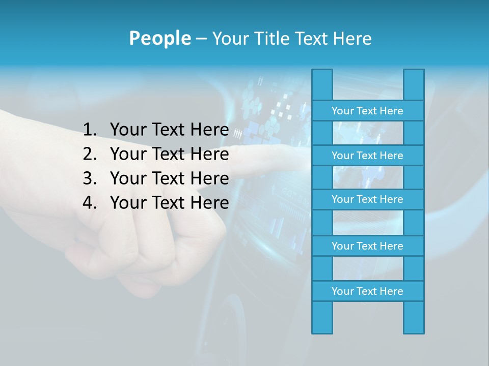 A Person Touching A Touch Screen In A Car PowerPoint Template