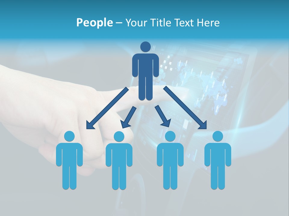 A Person Touching A Touch Screen In A Car PowerPoint Template