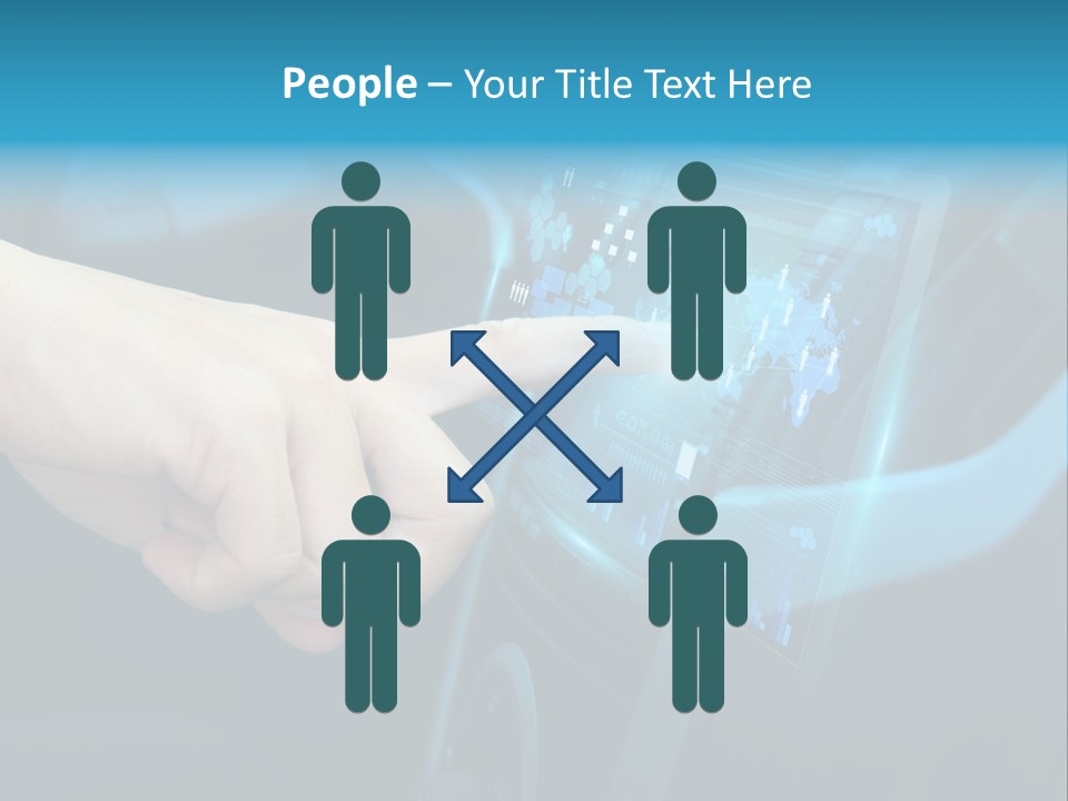 A Person Touching A Touch Screen In A Car PowerPoint Template