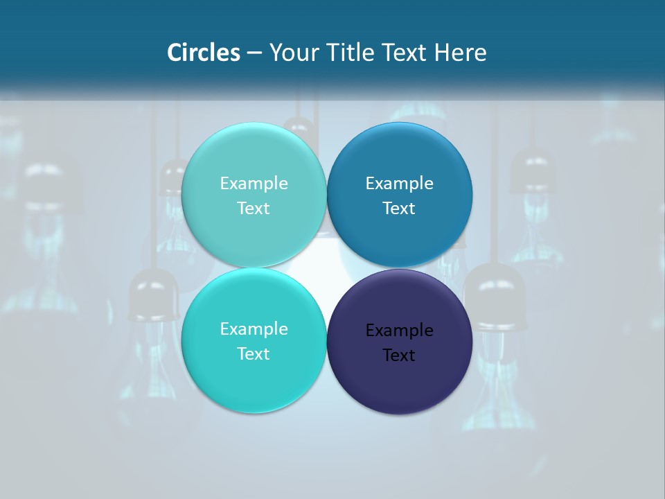 A Group Of Light Bulbs Hanging From A Ceiling PowerPoint Template