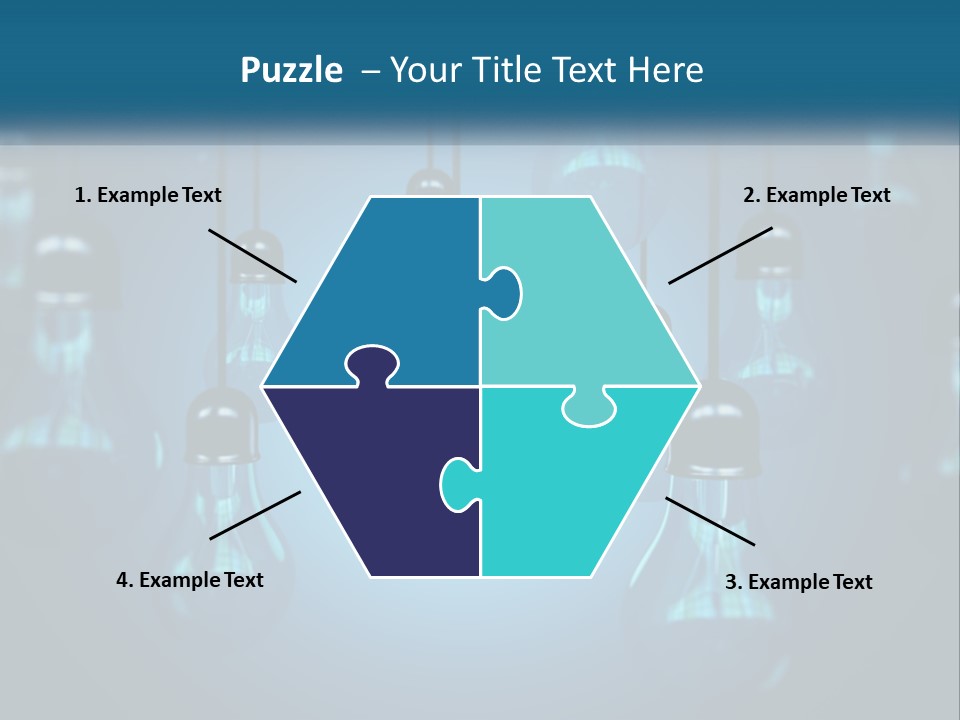 A Group Of Light Bulbs Hanging From A Ceiling PowerPoint Template