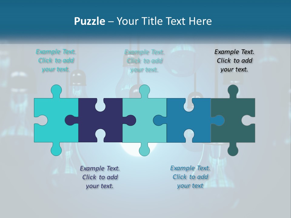 A Group Of Light Bulbs Hanging From A Ceiling PowerPoint Template