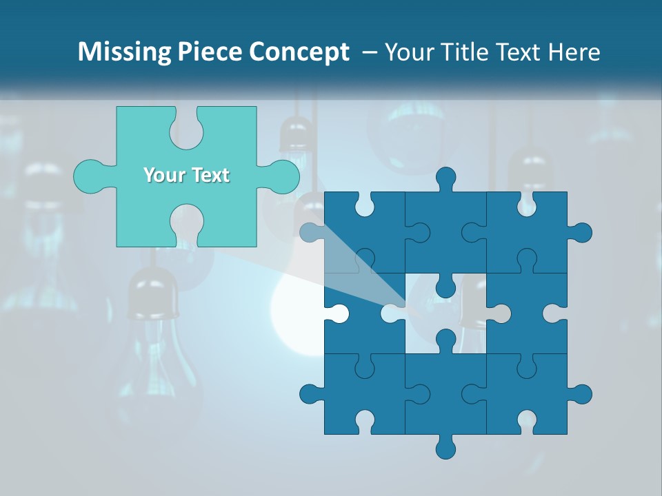 A Group Of Light Bulbs Hanging From A Ceiling PowerPoint Template