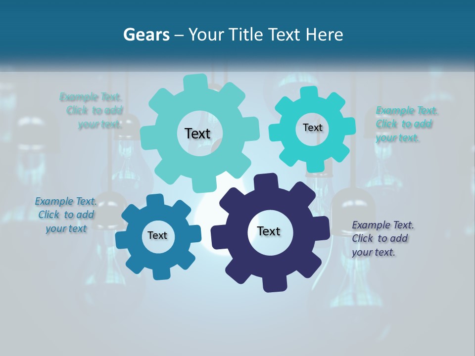 A Group Of Light Bulbs Hanging From A Ceiling PowerPoint Template