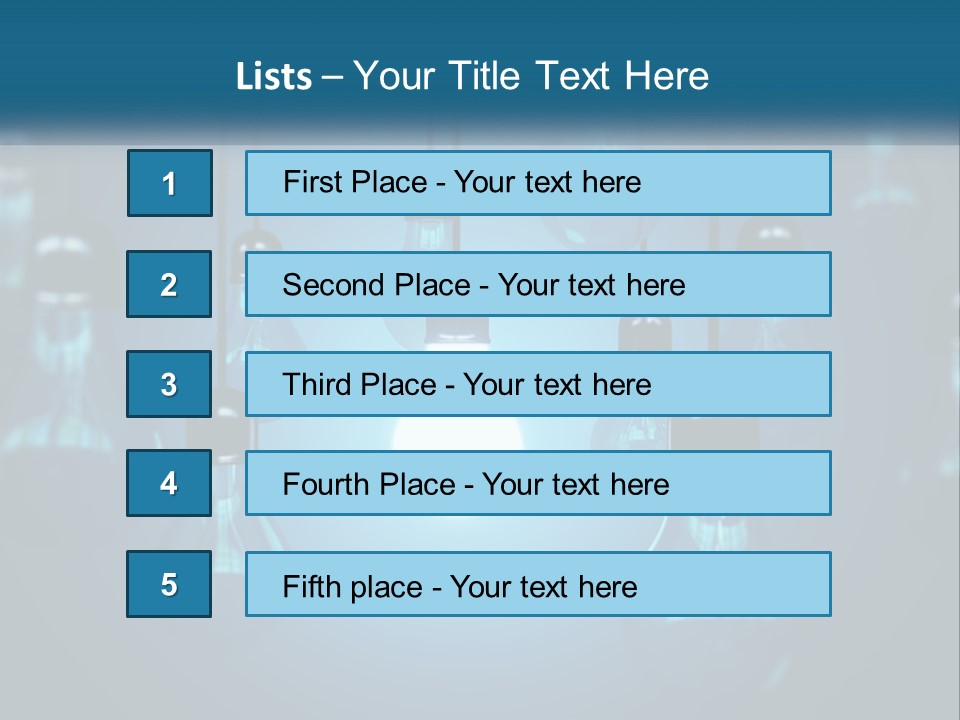 A Group Of Light Bulbs Hanging From A Ceiling PowerPoint Template