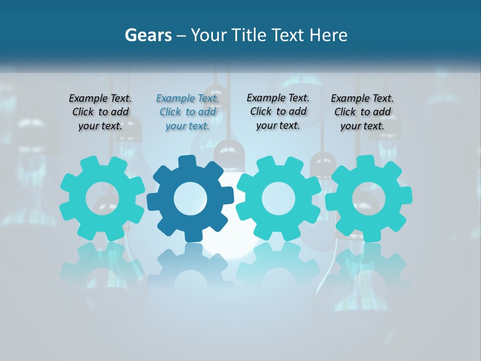 A Group Of Light Bulbs Hanging From A Ceiling PowerPoint Template