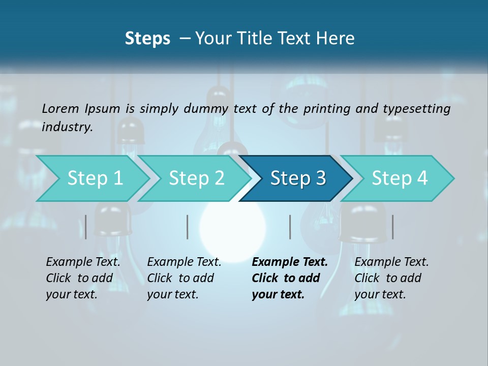 A Group Of Light Bulbs Hanging From A Ceiling PowerPoint Template