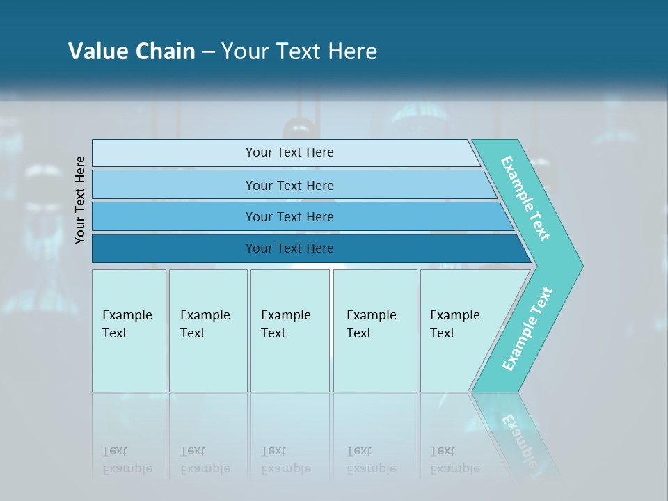 A Group Of Light Bulbs Hanging From A Ceiling PowerPoint Template