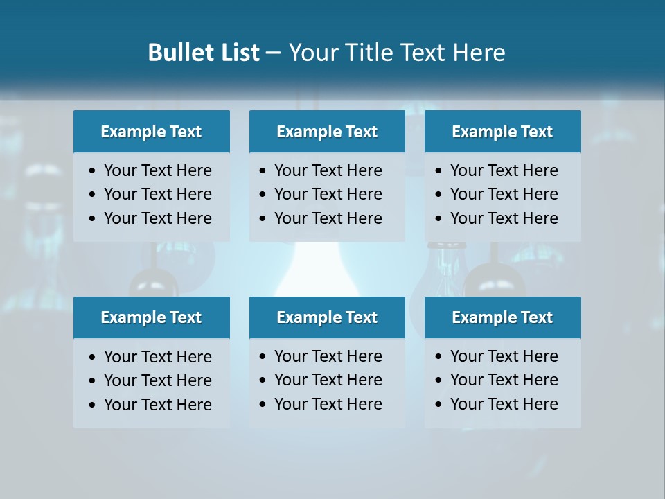 A Group Of Light Bulbs Hanging From A Ceiling PowerPoint Template