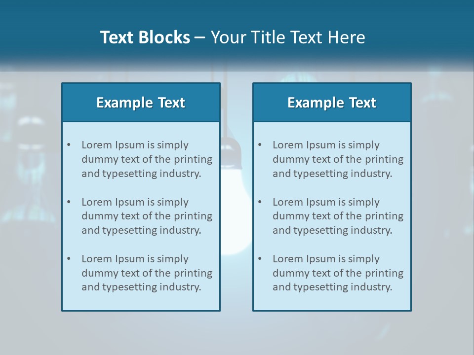 A Group Of Light Bulbs Hanging From A Ceiling PowerPoint Template
