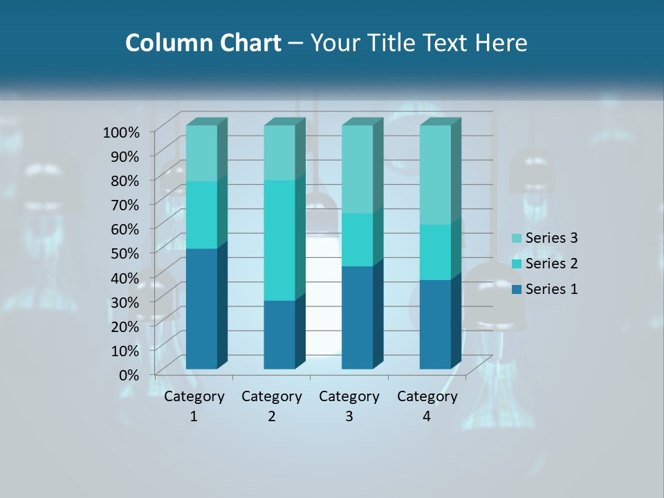 A Group Of Light Bulbs Hanging From A Ceiling PowerPoint Template