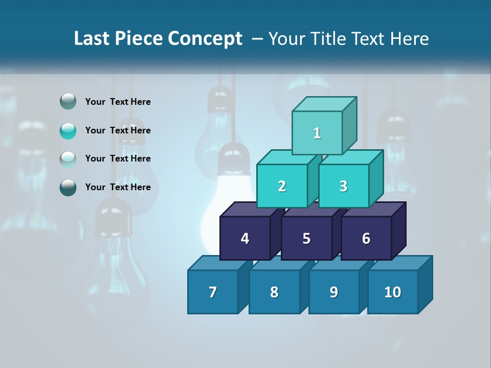 A Group Of Light Bulbs Hanging From A Ceiling PowerPoint Template