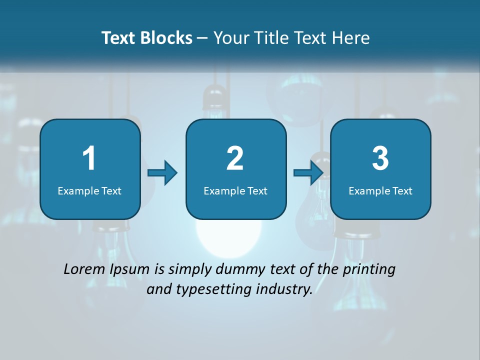 A Group Of Light Bulbs Hanging From A Ceiling PowerPoint Template