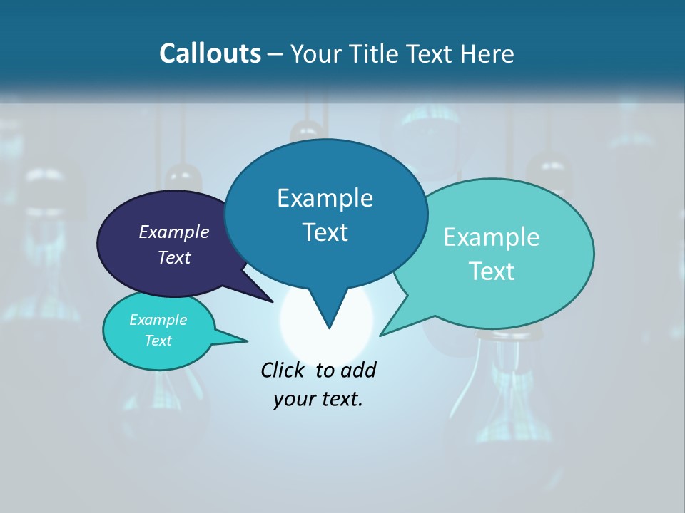 A Group Of Light Bulbs Hanging From A Ceiling PowerPoint Template