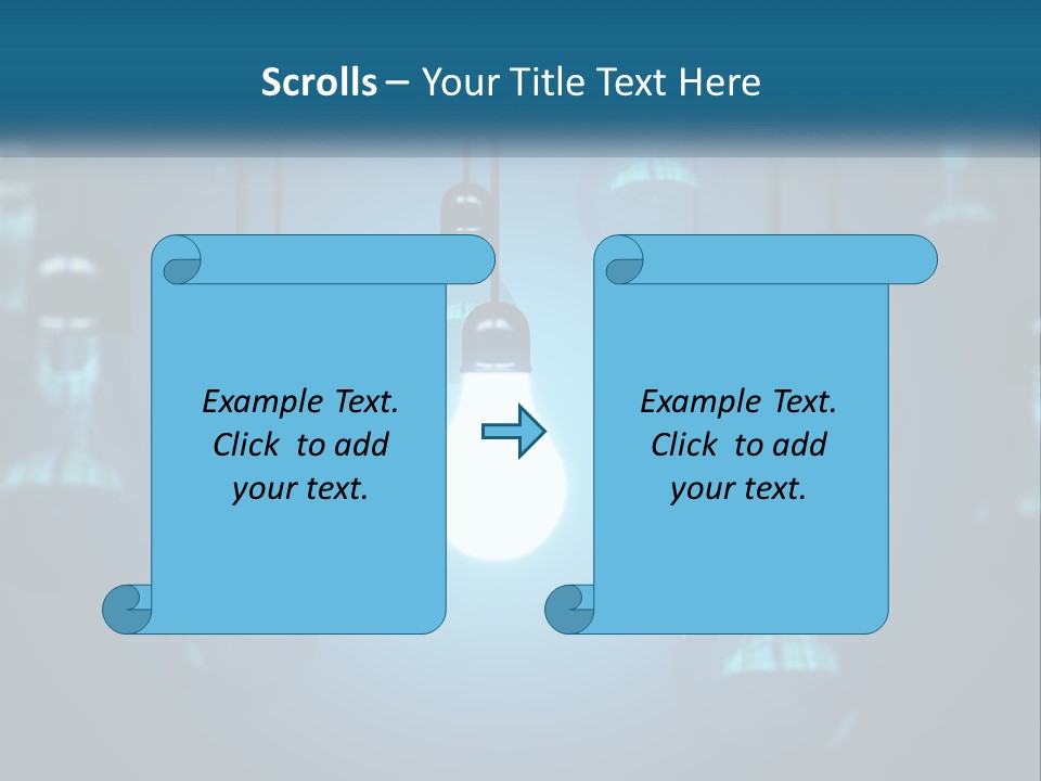 A Group Of Light Bulbs Hanging From A Ceiling PowerPoint Template