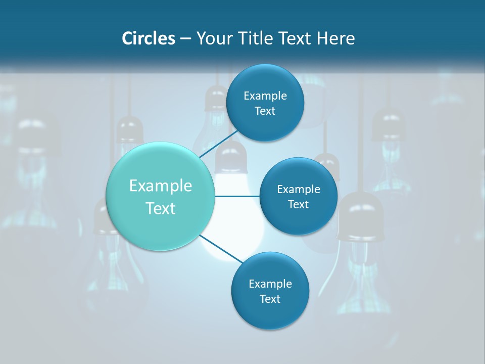 A Group Of Light Bulbs Hanging From A Ceiling PowerPoint Template