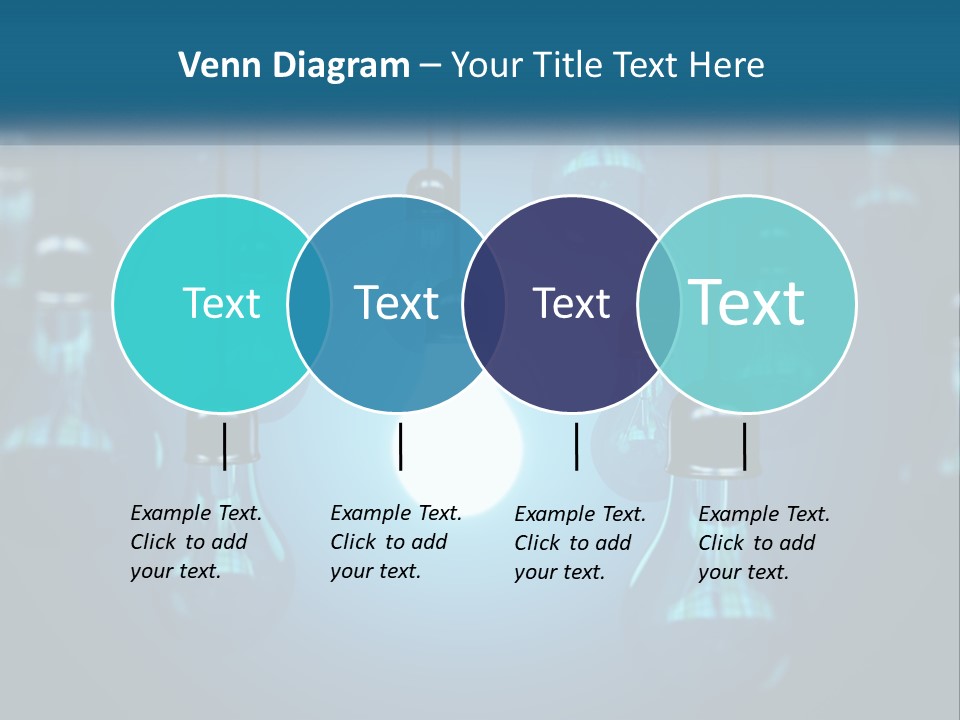 A Group Of Light Bulbs Hanging From A Ceiling PowerPoint Template