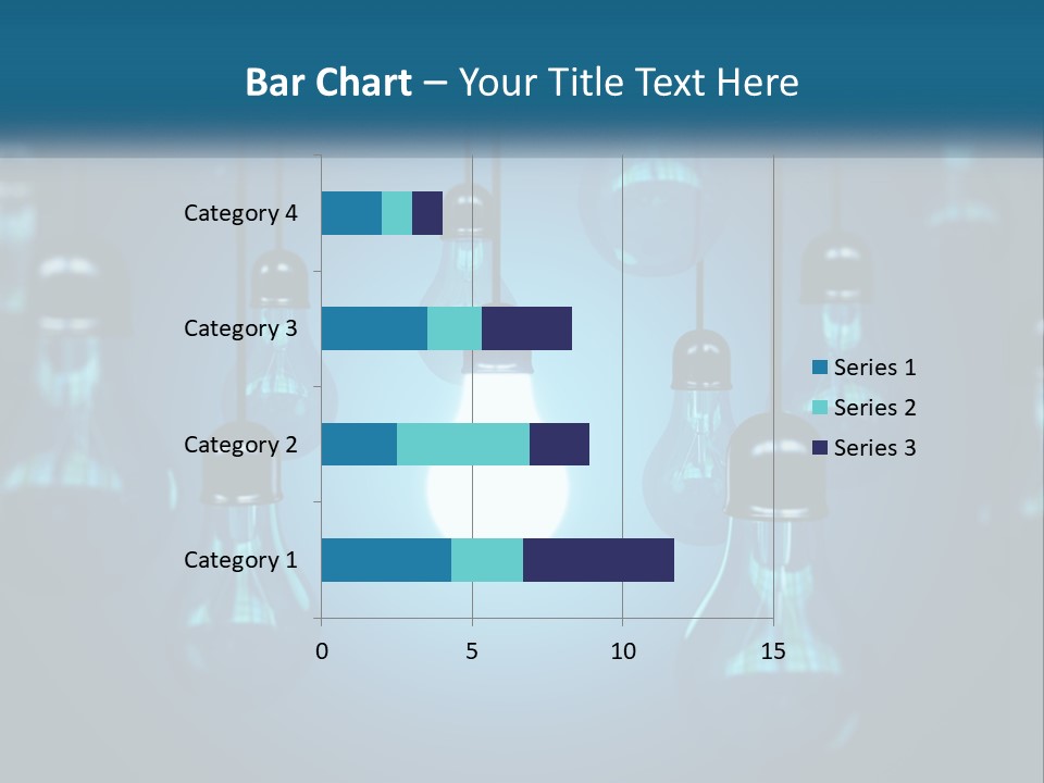 A Group Of Light Bulbs Hanging From A Ceiling PowerPoint Template