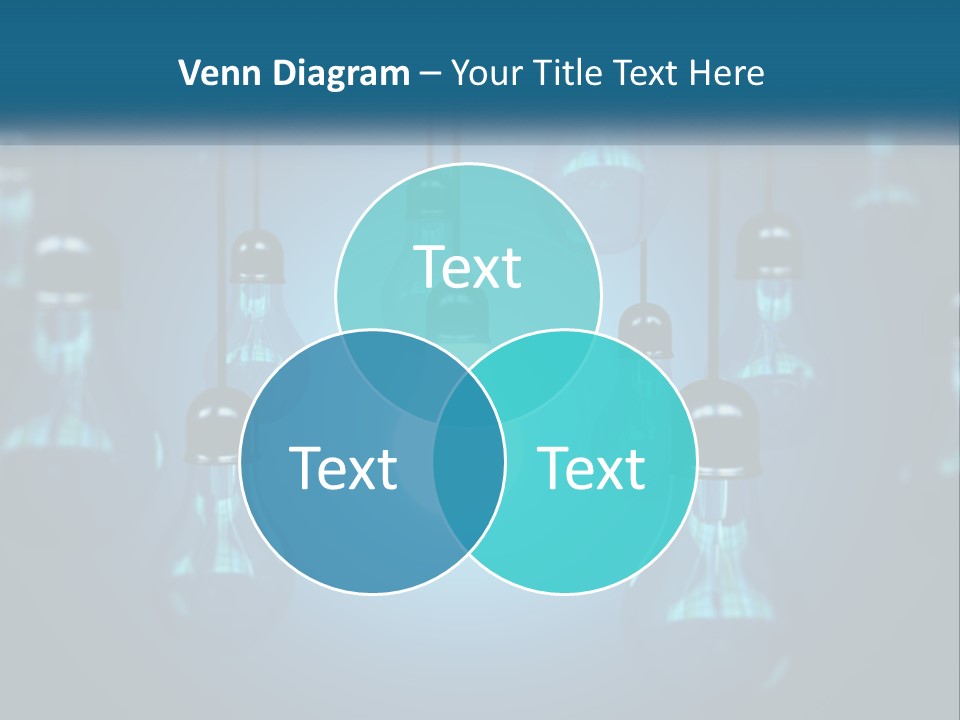 A Group Of Light Bulbs Hanging From A Ceiling PowerPoint Template