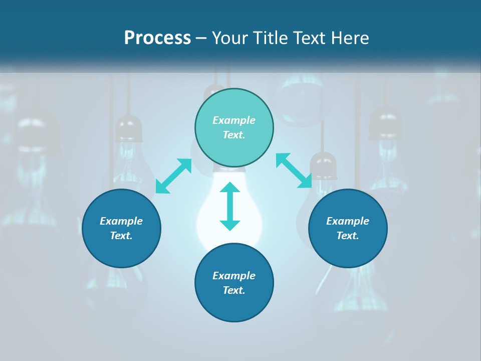 A Group Of Light Bulbs Hanging From A Ceiling PowerPoint Template