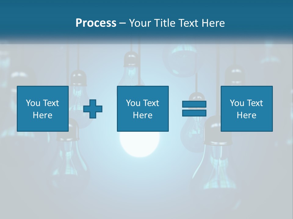 A Group Of Light Bulbs Hanging From A Ceiling PowerPoint Template