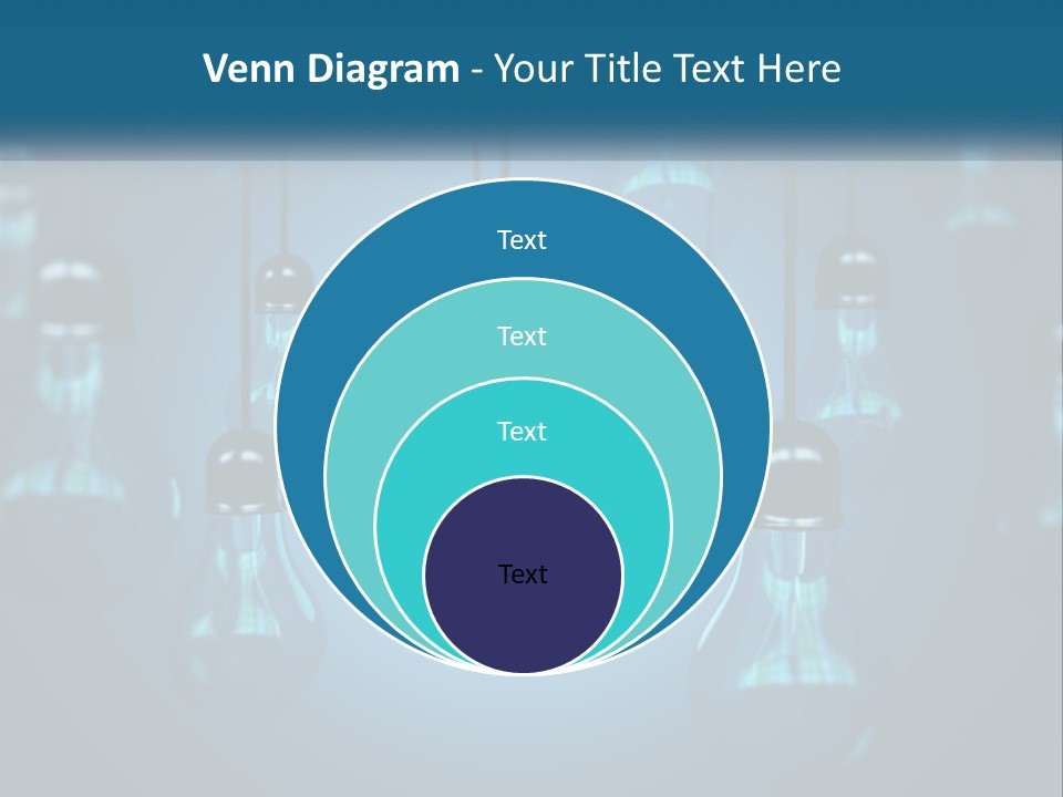 A Group Of Light Bulbs Hanging From A Ceiling PowerPoint Template