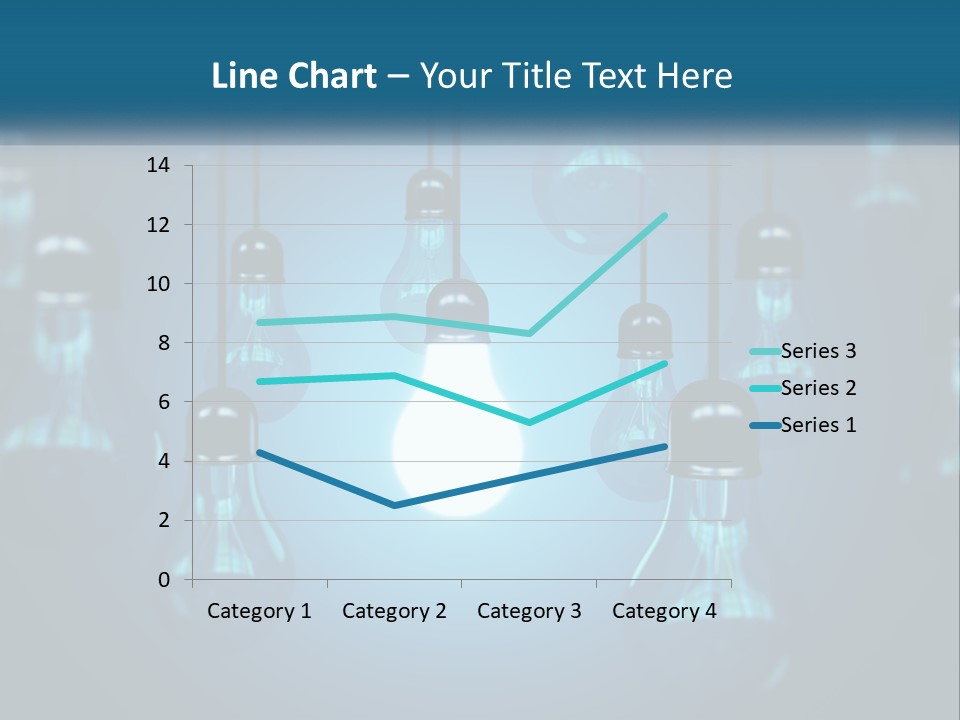 A Group Of Light Bulbs Hanging From A Ceiling PowerPoint Template
