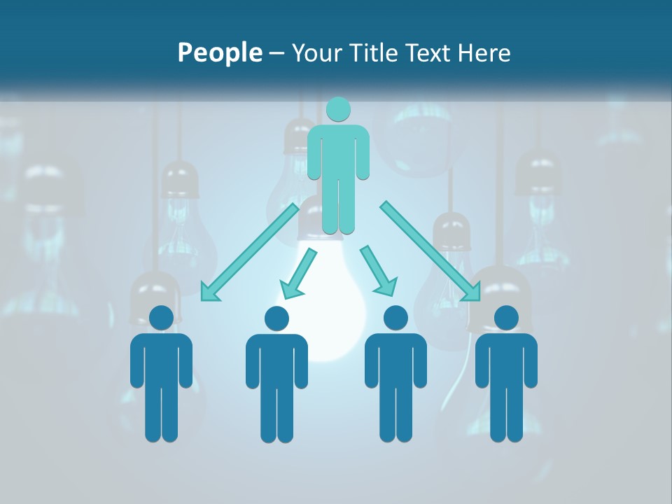 A Group Of Light Bulbs Hanging From A Ceiling PowerPoint Template
