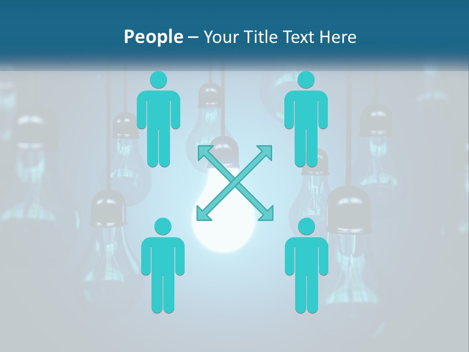 A Group Of Light Bulbs Hanging From A Ceiling PowerPoint Template