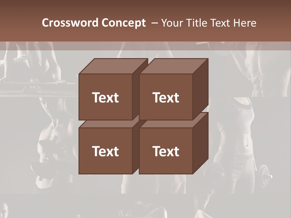 A Man With No Shirt Holding A Barbell PowerPoint Template