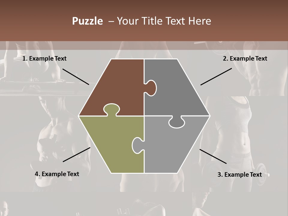 A Man With No Shirt Holding A Barbell PowerPoint Template