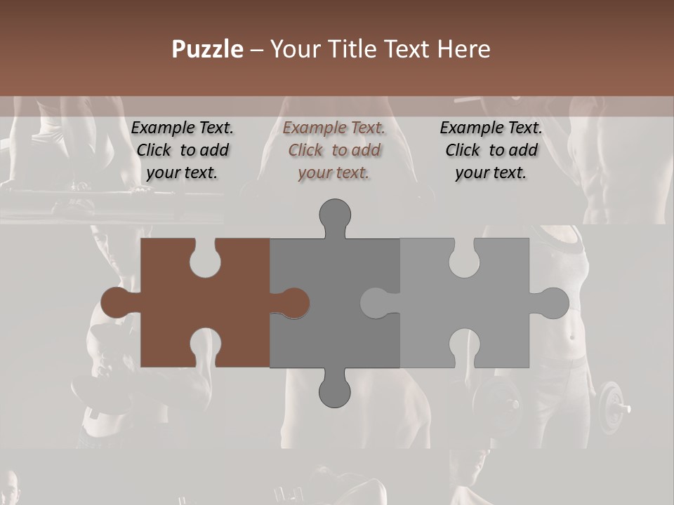 A Man With No Shirt Holding A Barbell PowerPoint Template