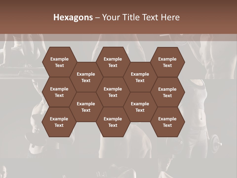 A Man With No Shirt Holding A Barbell PowerPoint Template