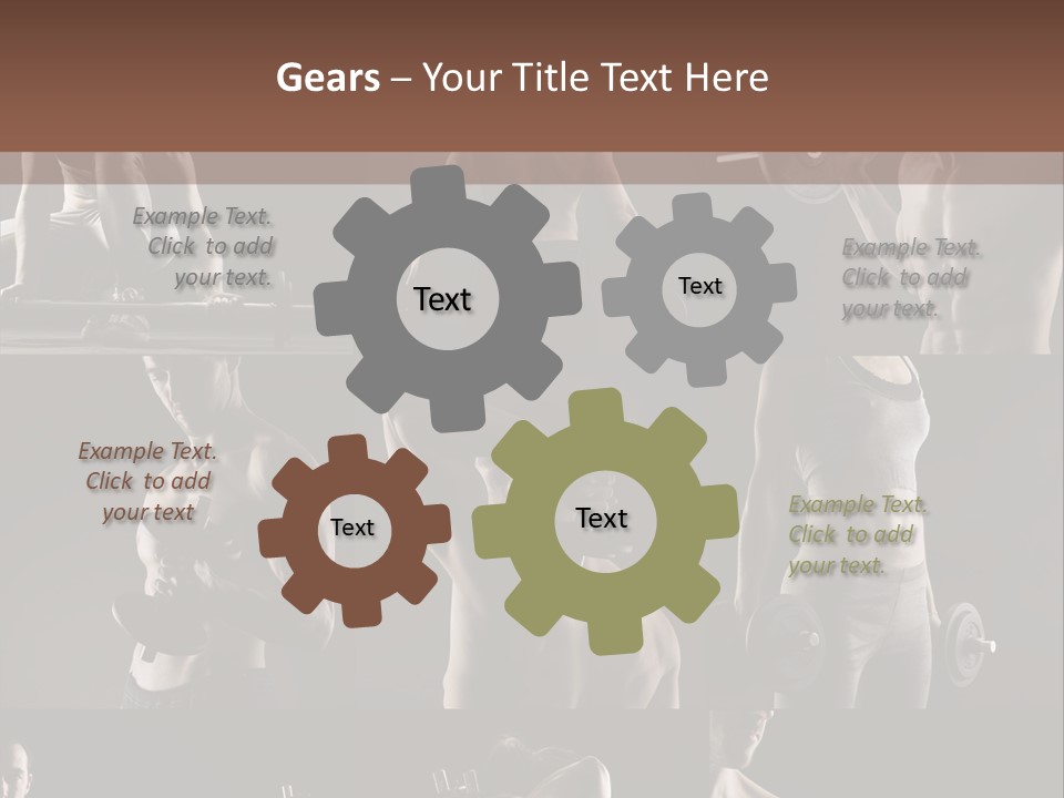 A Man With No Shirt Holding A Barbell PowerPoint Template