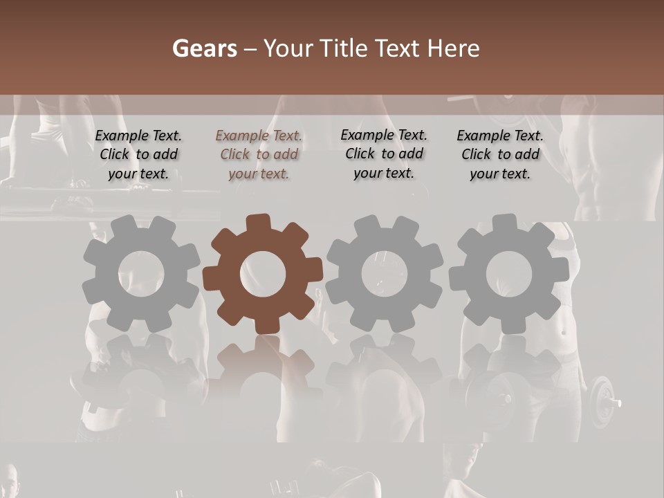 A Man With No Shirt Holding A Barbell PowerPoint Template