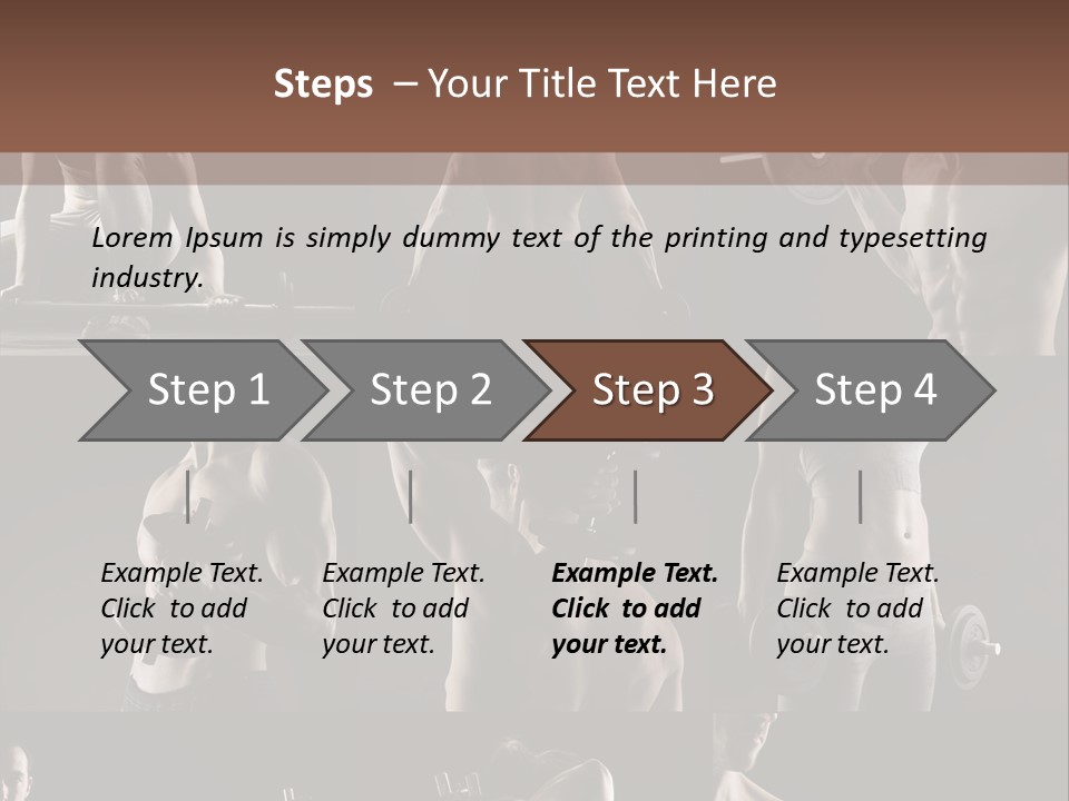 A Man With No Shirt Holding A Barbell PowerPoint Template