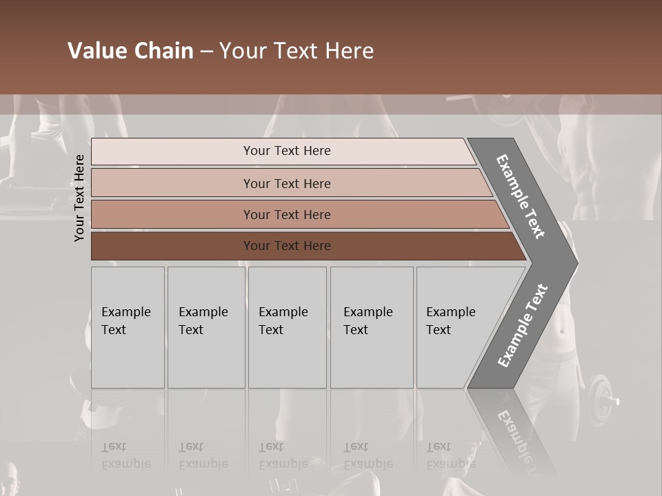 A Man With No Shirt Holding A Barbell PowerPoint Template